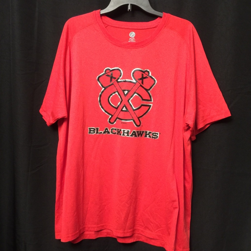 NHL Blackhawks Polyester-Red T-shirt-2XL